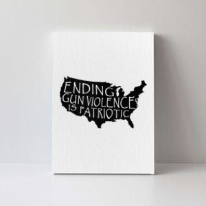 Ending Gun Violence Is Patriotic United States Silhouette Canvas