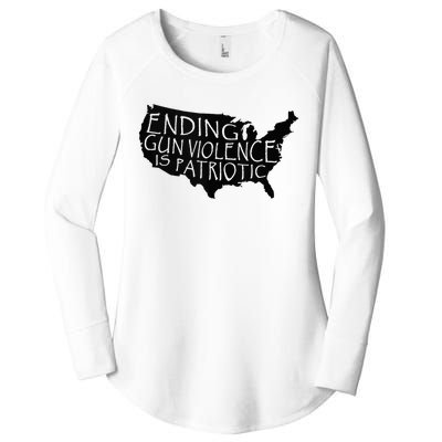 Ending Gun Violence Is Patriotic United States Silhouette Women's Perfect Tri Tunic Long Sleeve Shirt