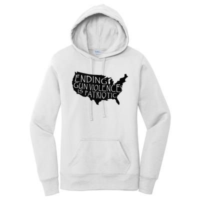 Ending Gun Violence Is Patriotic United States Silhouette Women's Pullover Hoodie