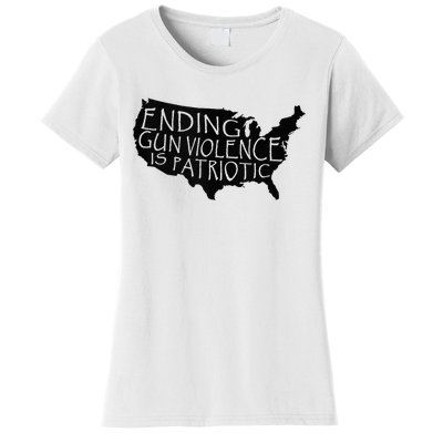 Ending Gun Violence Is Patriotic United States Silhouette Women's T-Shirt