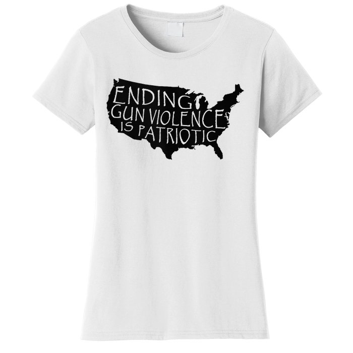 Ending Gun Violence Is Patriotic United States Silhouette Women's T-Shirt