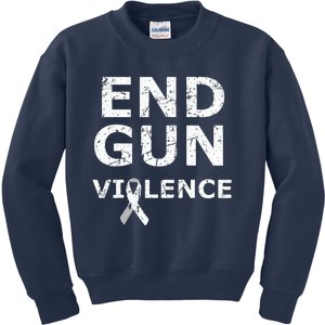 End Gun Violence Ribbon Kids Sweatshirt