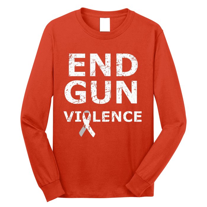 End Gun Violence Ribbon Long Sleeve Shirt