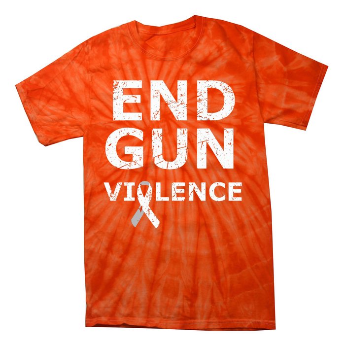 End Gun Violence Ribbon Tie-Dye T-Shirt