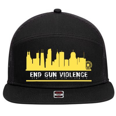 End Gun Violence 7 Panel Mesh Trucker Snapback Hat