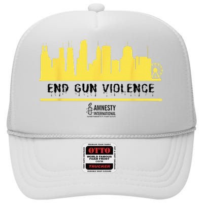 End Gun Violence  High Crown Mesh Back Trucker Hat