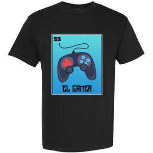 El Gamer Video Games Funny Mexican Lottery Parody Graphic Garment-Dyed Heavyweight T-Shirt