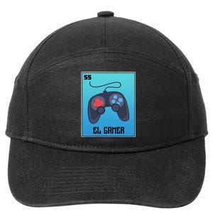 El Gamer Video Games Funny Mexican Lottery Parody Graphic 7-Panel Snapback Hat