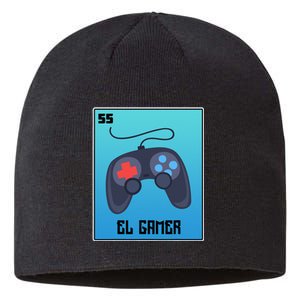 El Gamer Video Games Funny Mexican Lottery Parody Graphic Sustainable Beanie