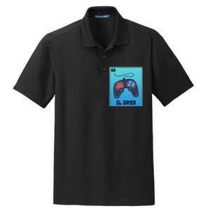 El Gamer Video Games Funny Mexican Lottery Parody Graphic Dry Zone Grid Polo