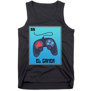 El Gamer Video Games Funny Mexican Lottery Parody Graphic Tank Top