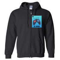 El Gamer Video Games Funny Mexican Lottery Parody Graphic Full Zip Hoodie