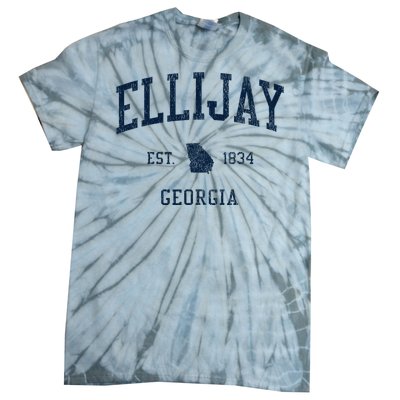 Ellijay Ga Vintage Athletic Sports Tie-Dye T-Shirt