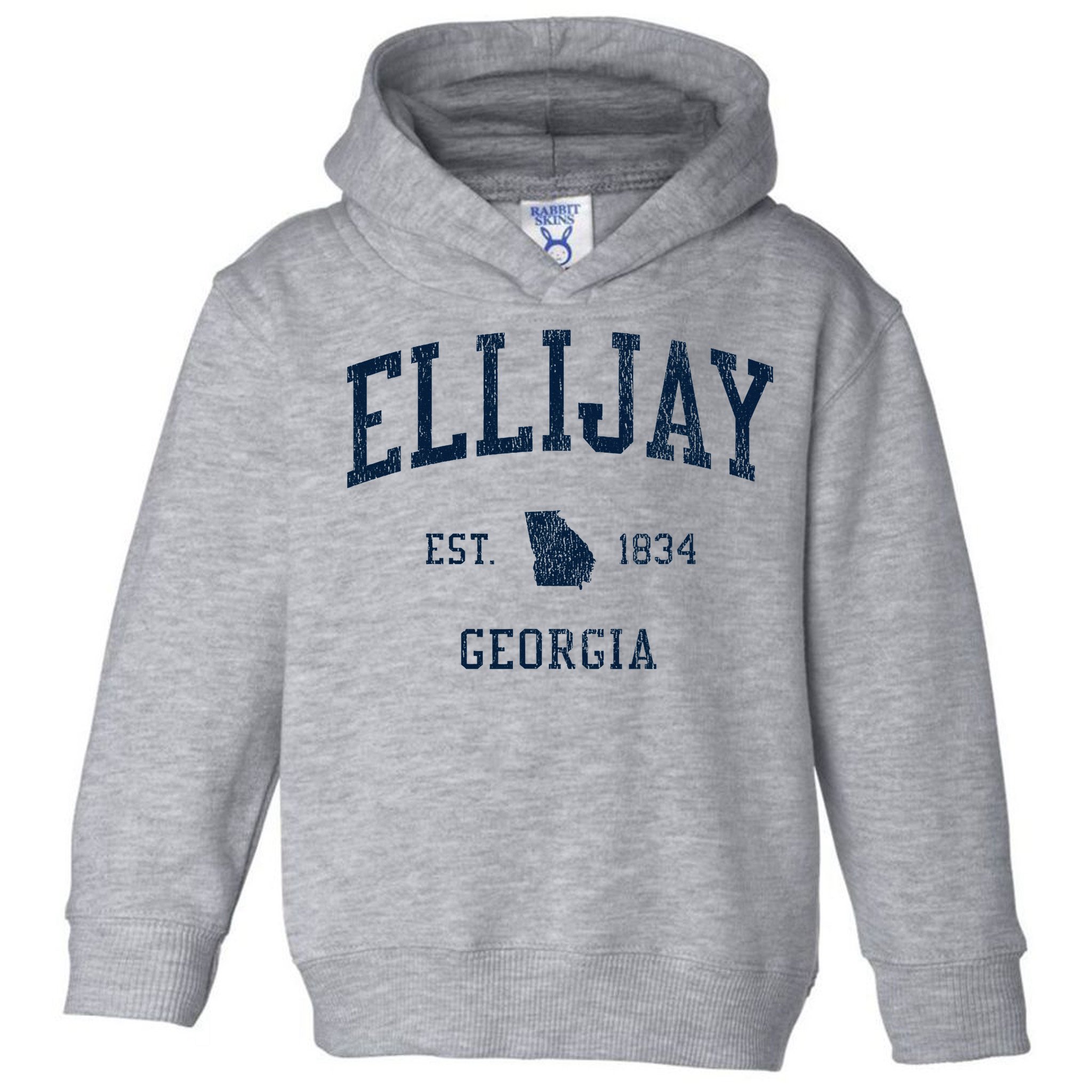 Ellijay Ga Vintage Athletic Sports Toddler Hoodie