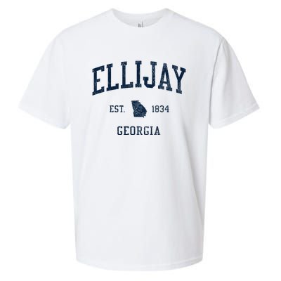 Ellijay Ga Vintage Athletic Sports Sueded Cloud Jersey T-Shirt