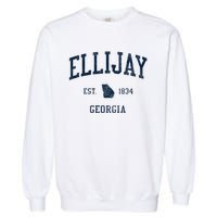 Ellijay Ga Vintage Athletic Sports Garment-Dyed Sweatshirt