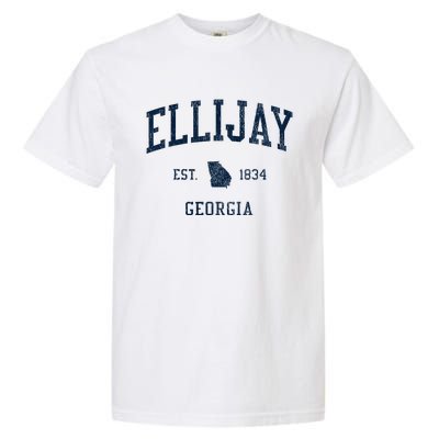 Ellijay Ga Vintage Athletic Sports Garment-Dyed Heavyweight T-Shirt