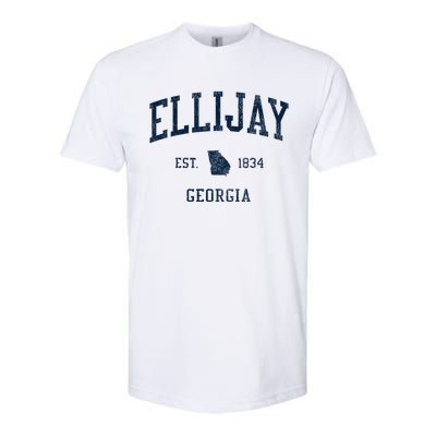 Ellijay Ga Vintage Athletic Sports Softstyle CVC T-Shirt