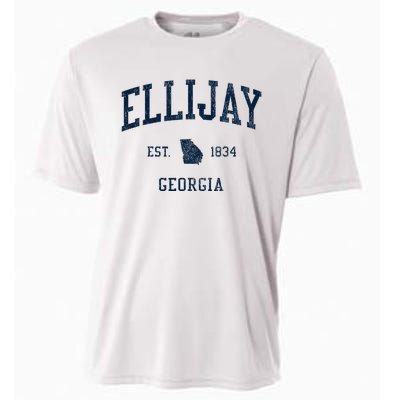 Ellijay Ga Vintage Athletic Sports Cooling Performance Crew T-Shirt