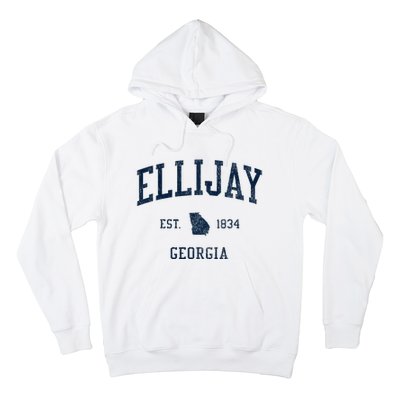 Ellijay Ga Vintage Athletic Sports Hoodie