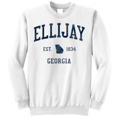 Ellijay Ga Vintage Athletic Sports Sweatshirt