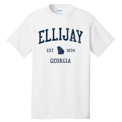 Ellijay Ga Vintage Athletic Sports Tall T-Shirt