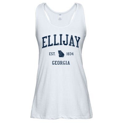 Ellijay Ga Vintage Athletic Sports Ladies Essential Flowy Tank