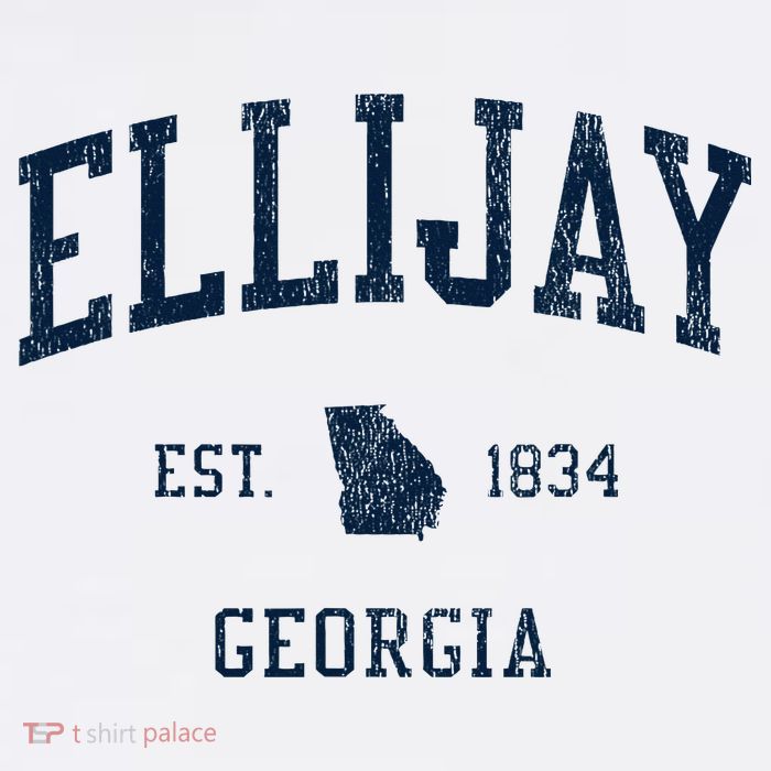 Ellijay Ga Vintage Athletic Sports Flatbill Hat
