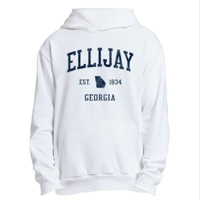 Ellijay Ga Vintage Athletic Sports Urban Pullover Hoodie