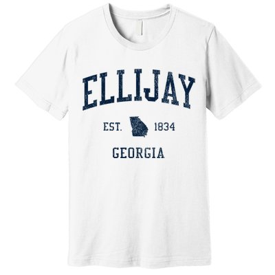 Ellijay Ga Vintage Athletic Sports Premium T-Shirt