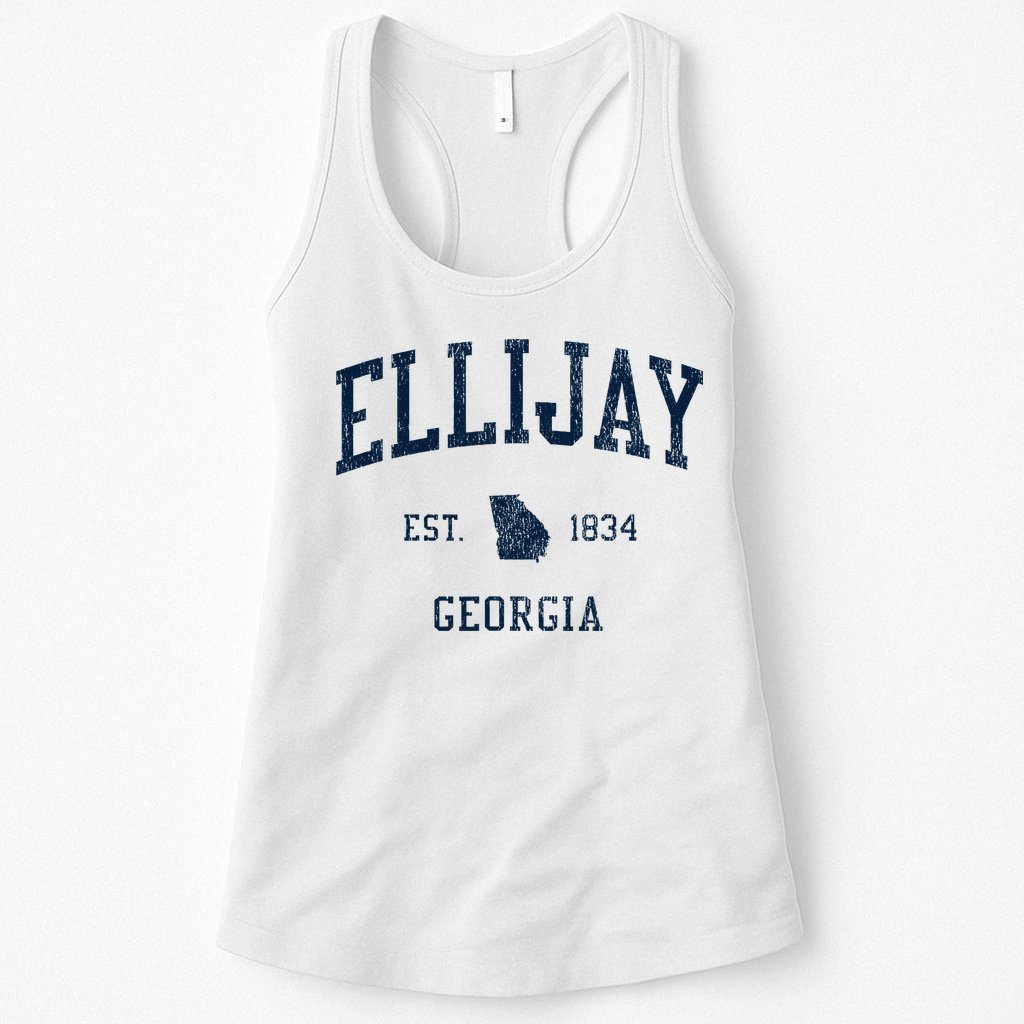 Ellijay Ga Vintage Athletic Sports Womens Tank Top