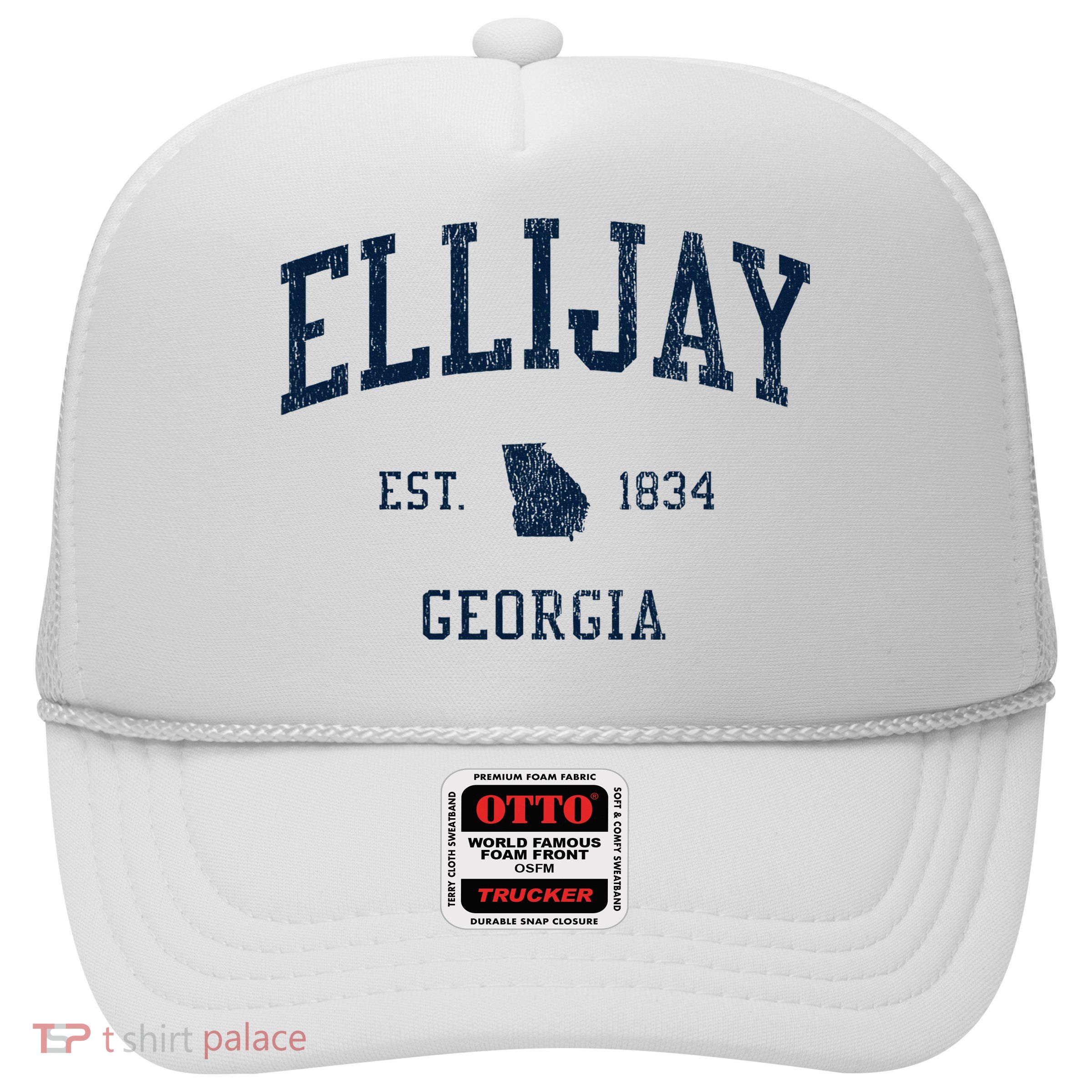 Ellijay Ga Vintage Athletic Sports Trucker Hat
