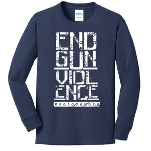 END GUN VIOLENCE #Notonemore Orange Shirt Enough Kids Long Sleeve Shirt