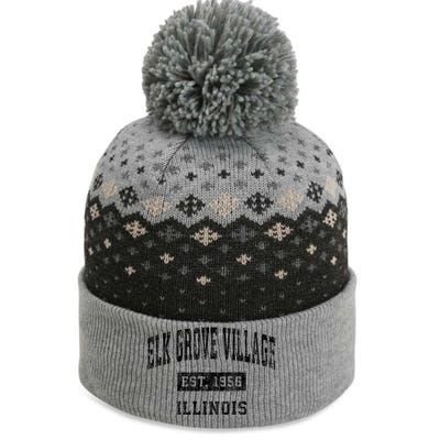 Elk Grove Village Illinois Il Vintage Sports The Baniff Cuffed Pom Beanie