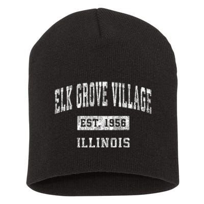 Elk Grove Village Illinois Il Vintage Sports Short Acrylic Beanie