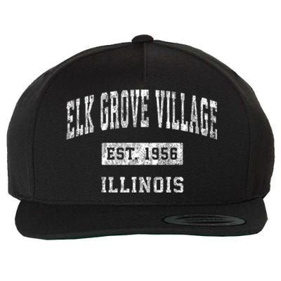 Elk Grove Village Illinois Il Vintage Sports Wool Snapback Cap