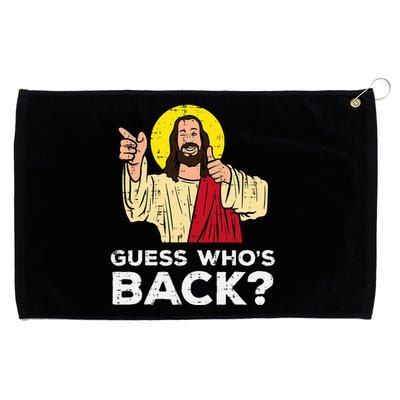 Easter Guess Whos Back Jesus Funny Religious Grommeted Golf Towel