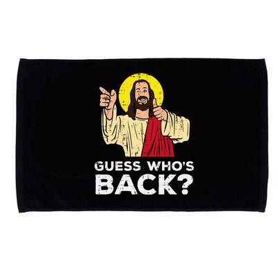 Easter Guess Whos Back Jesus Funny Religious Microfiber Hand Towel