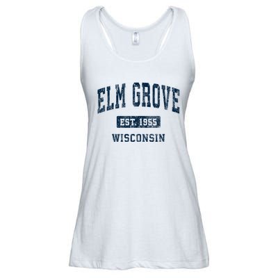 Elm Grove Wisconsin Wi Vintage Athletic Sports Ladies Essential Flowy Tank