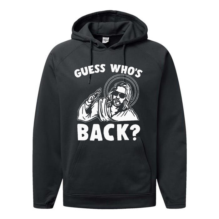 Easter Guess Whos Back Jesus Funny Religious Performance Fleece Hoodie