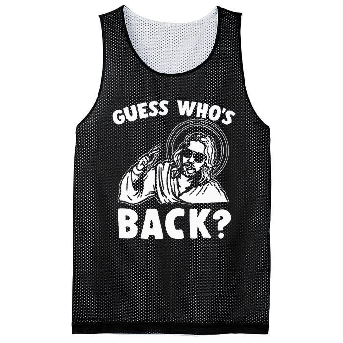 Easter Guess Whos Back Jesus Funny Religious Mesh Reversible Basketball Jersey Tank