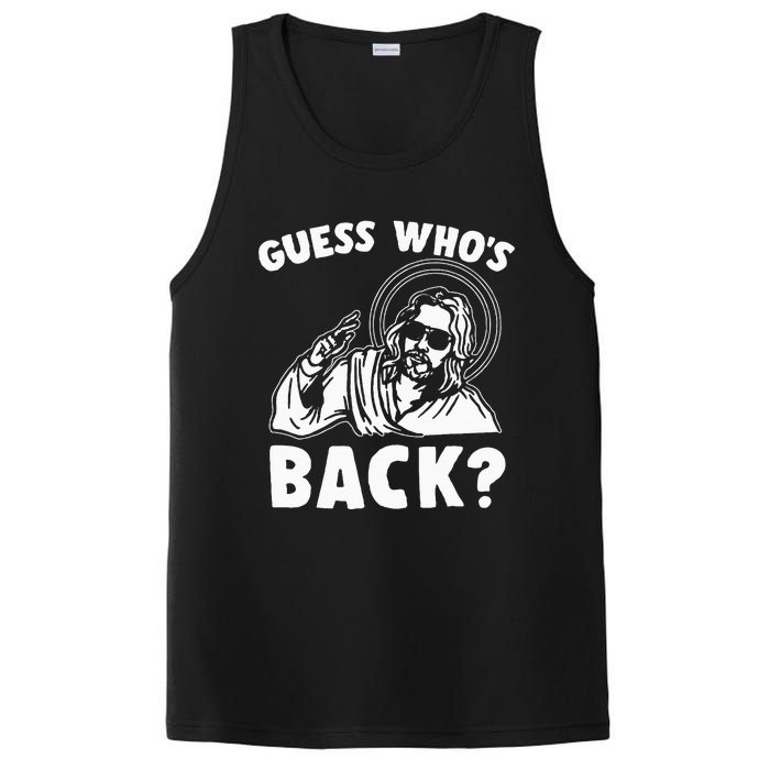 Easter Guess Whos Back Jesus Funny Religious PosiCharge Competitor Tank