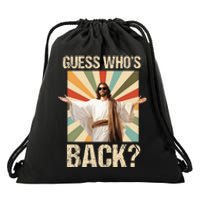 Easter Guess Whos Back Jesus Religious Drawstring Bag