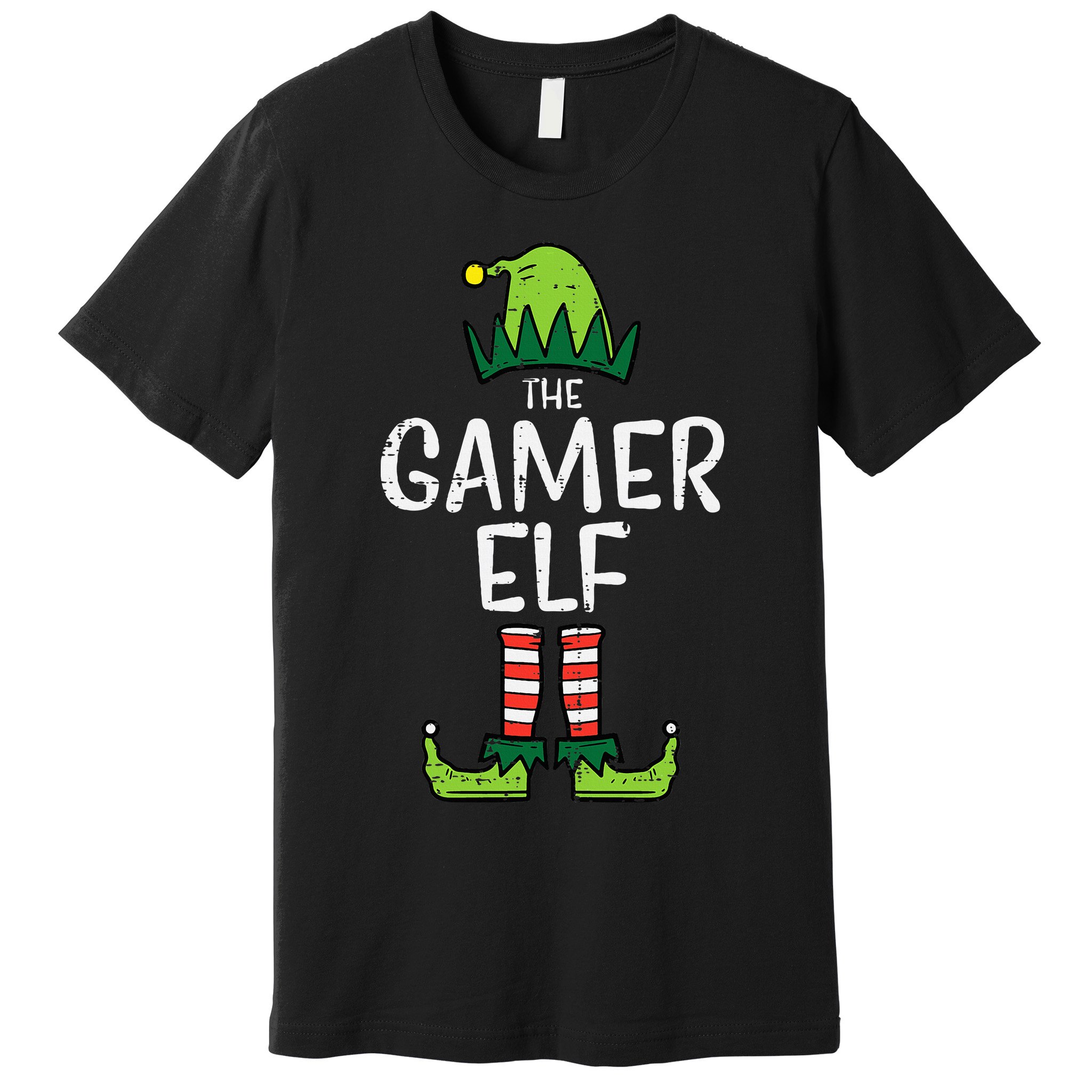 Elf Gamer Xmas Holiday Fun Premium T-Shirt