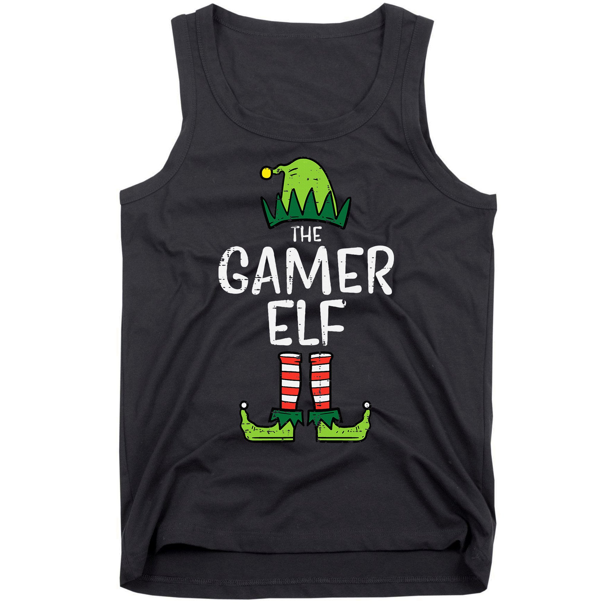 Elf Gamer Xmas Holiday Fun Tank Top