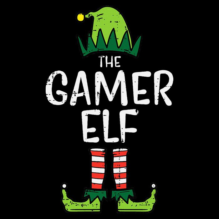 Elf Gamer Xmas Holiday Fun Women's V-Neck T-Shirt