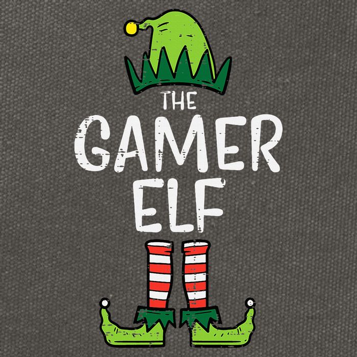 Elf Gamer Xmas Holiday Fun Cotton Canvas Backpack