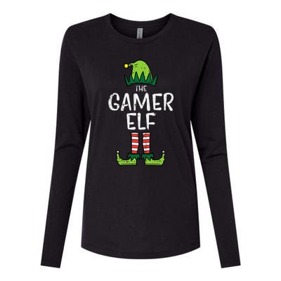 Elf Gamer Xmas Holiday Fun Womens Cotton Relaxed Long Sleeve T-Shirt