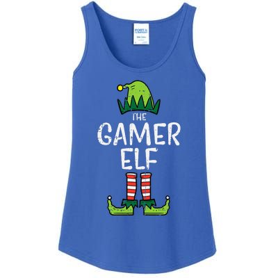 Elf Gamer Xmas Holiday Fun Ladies Essential Tank