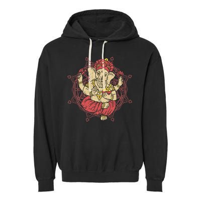 Elephant Ganesha Yoga Dala Gift Garment-Dyed Fleece Hoodie